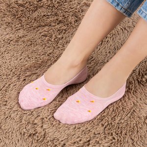 Rózsaszín női zokni mintákkal - Fehérnemű