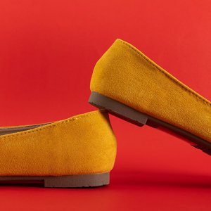 Sárga női Morisa rojtos mokaszin - cipő