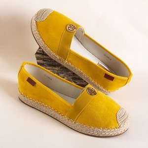 Sárga női espadrilles lapos sarokkal Anatola - Cipő