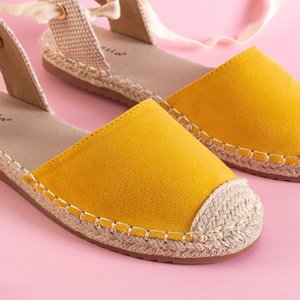 Sárga női kötött espadrilles Edola - cipő
