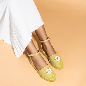 Sárga női szandál a'la espadrilles a Maybel platformon - Cipők