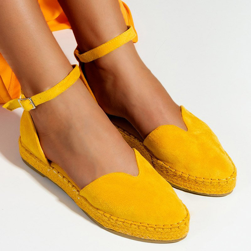 Sárga női szandál a'la espadrilles a Monata platformon - Cipők