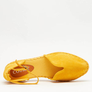 Sárga női szandál a'la espadrilles a Monata platformon - Cipők