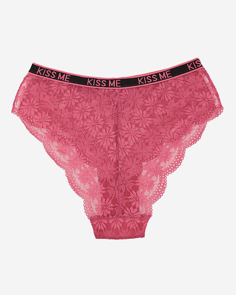 Sötét rózsaszín csipkebugyi nőknek, rövidnadrágok - Fehérnemű