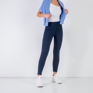 Sötétkék női PLUS SIZE leggings - Ruházat