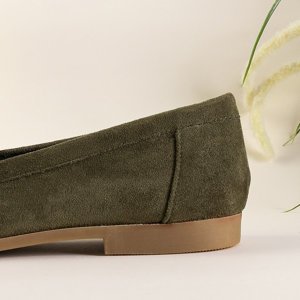 Sötétzöld női cipők Iliana fúvókákkal - Lábbeli