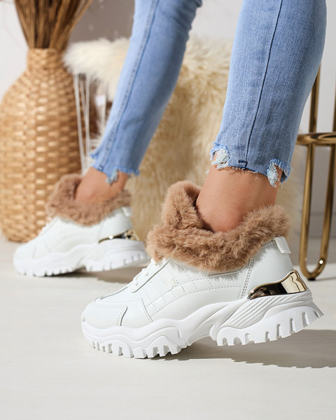 Sport fehér bundás női cipő Flixi - Lábbeli