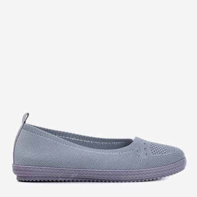 Szare tenisówki slip-on damskie Wlora - Obuwie