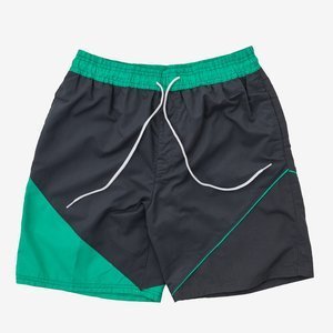 Szürke és zöld férfi sportnadrág - rövidnadrág