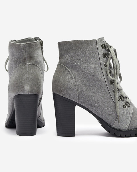 Szürke női magas szárú csizma Fareffi- Footwear