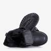 Tanzánia fekete gyerekcsipkés csizmája - cipő