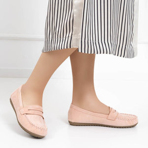 Világos rózsaszín női öko-velúr cipők a Teweri - Shoes-tól