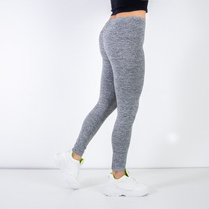 Világosszürke női PLUS SIZE leggings - Ruházat