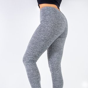 Világosszürke női PLUS SIZE leggings - Ruházat