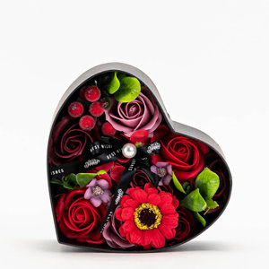 Virágdoboz piros-lila virágok dobozban - Kiegészítők