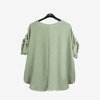 Zielona damska bluzka z krótkim rękawem - Odzież