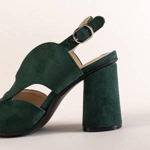 Zöld női szandál a Biserka oszlopon - cipő