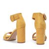 Żółte sandały na wyższym słupku Cocelle - Obuwie