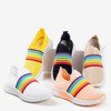 Żółte sportowe buty damskie typu slip - on Rainbow - Obuwie