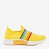 Żółte sportowe buty damskie typu slip - on Rainbow - Obuwie