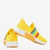 Żółte sportowe buty damskie typu slip - on Rainbow - Obuwie